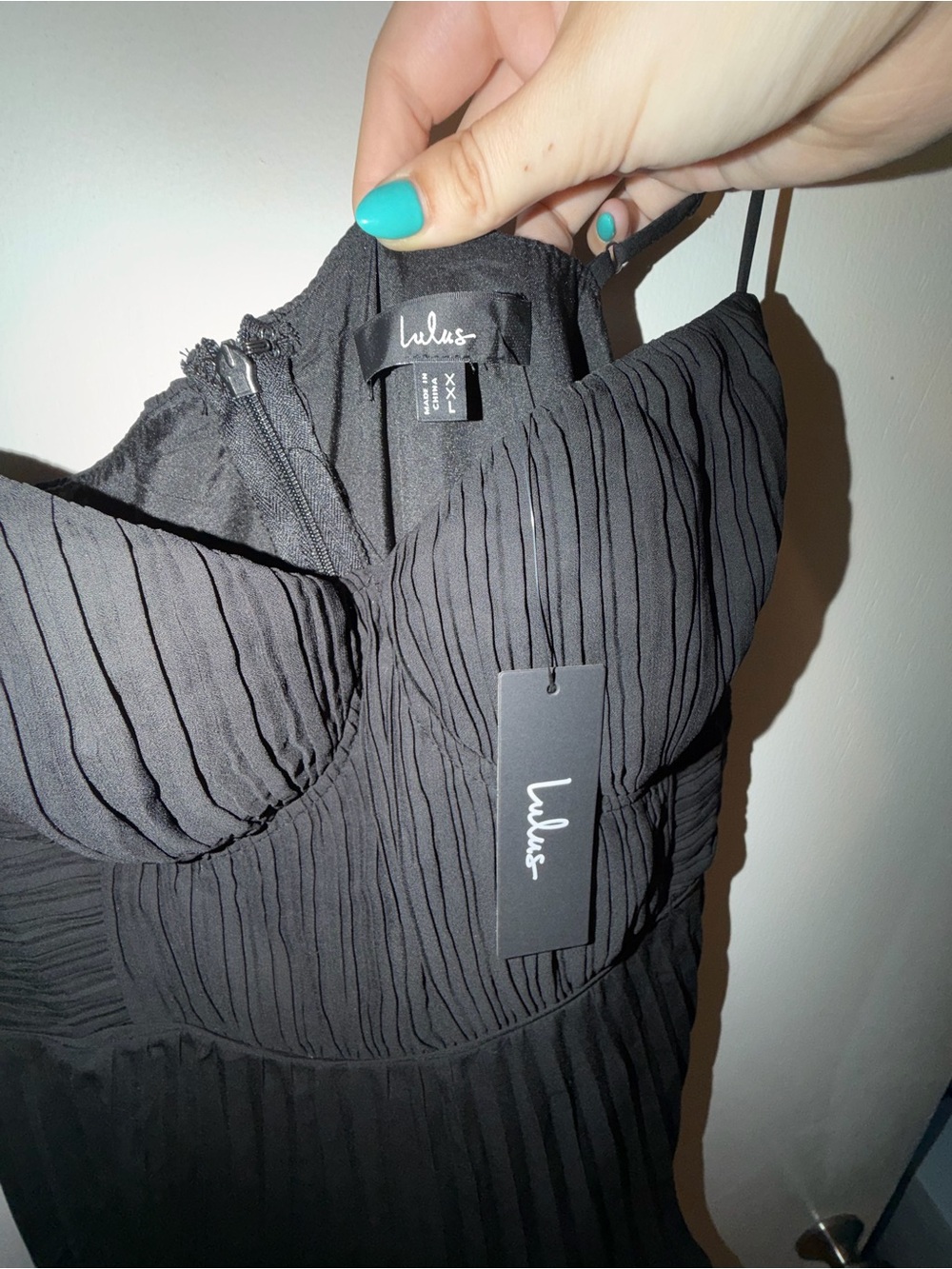 Lulus Cascading Crush Black Tiered Bustier Midi Dress - Size XXL - Picture 3 of 3